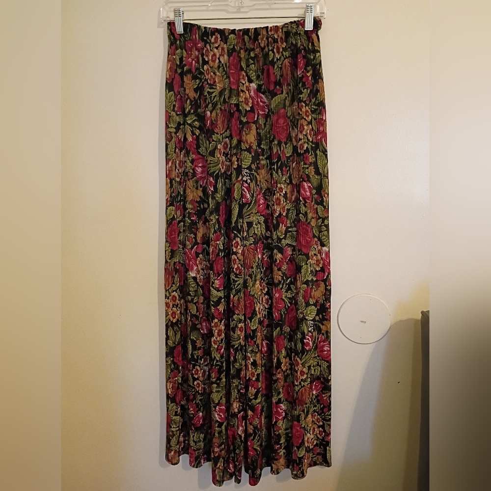 VTG Daniel Carson Women's Floral‎ Wide Leg Pants Sz L